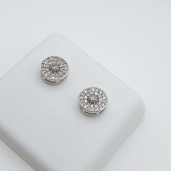 "925 Sterling Silver Plated CZ Earrings, INUS1BR169 - Picture 3 of 10